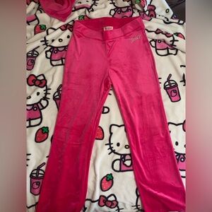 Hot pink velour juicy couture pants